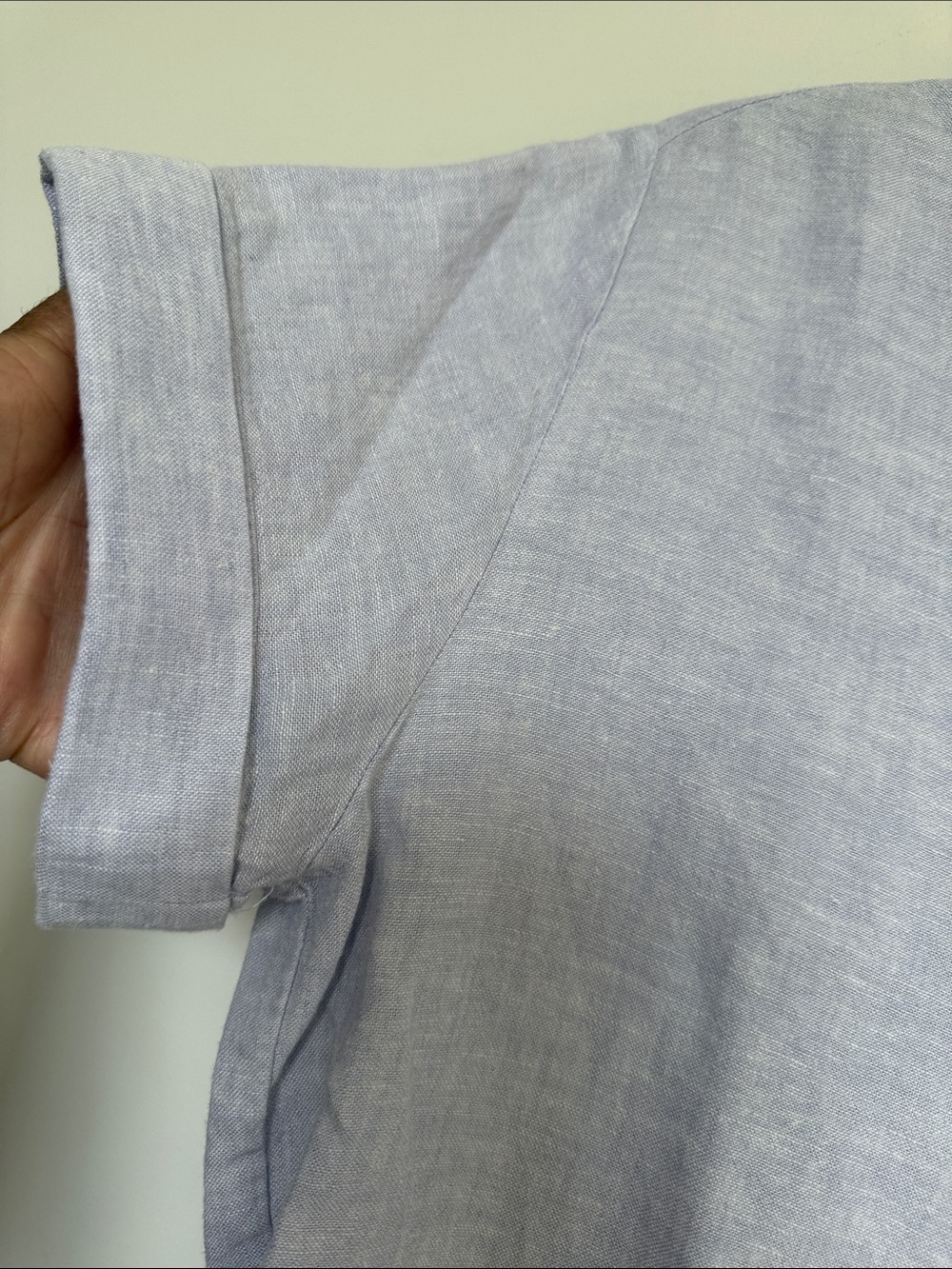 Madewell Lavender Short Sleeve Linen-Blend Top - Picture 4 of 8